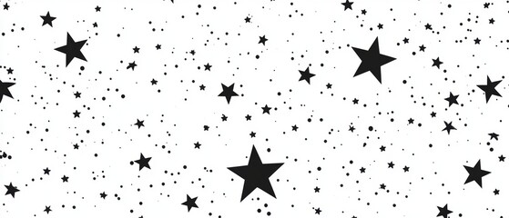 A starry sky with many stars scattered across the background