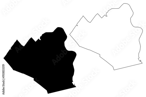 Paterson City, New Jersey (United States cities, United States of America, usa city) map vector illustration, scribble sketch City of Paterson map photo