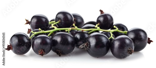 Black Currant Close Up On A White Background