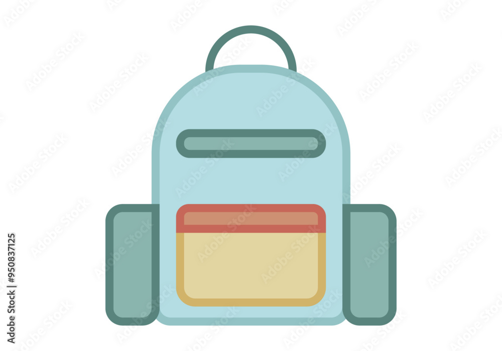 Mochila azul, naranja y amarillo de excursionista Mochila azul, naranja y amarillo de excursionista