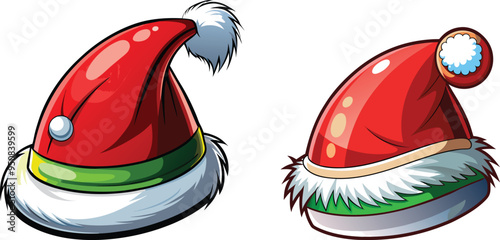 Santa Claus Hat Vector Set