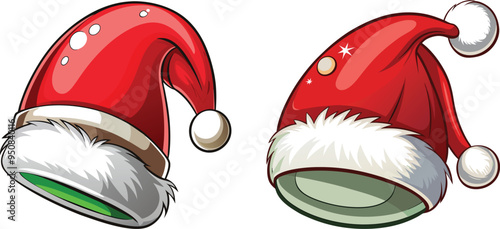 Santa Claus Hat Vector Set