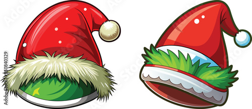 Santa Claus Hat Vector Set