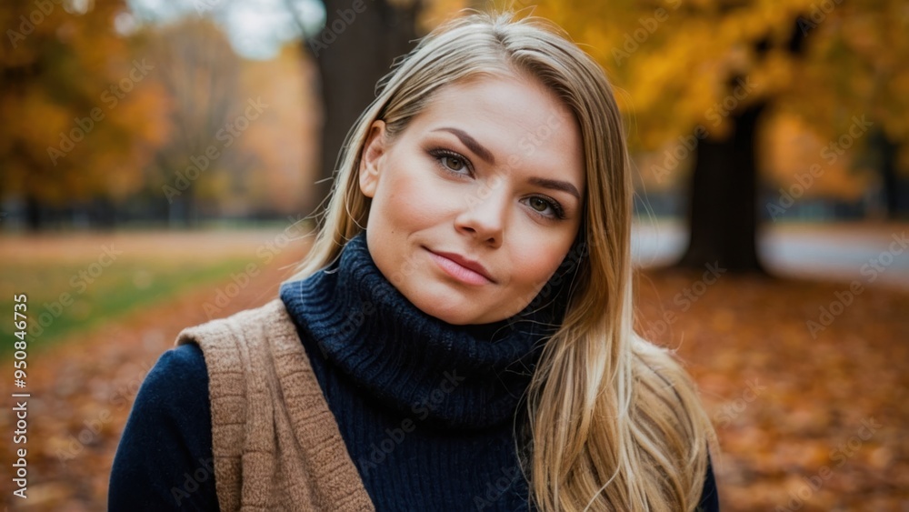 Autumn Splendor: Portrait of Serenity Amidst a Golden Foliage