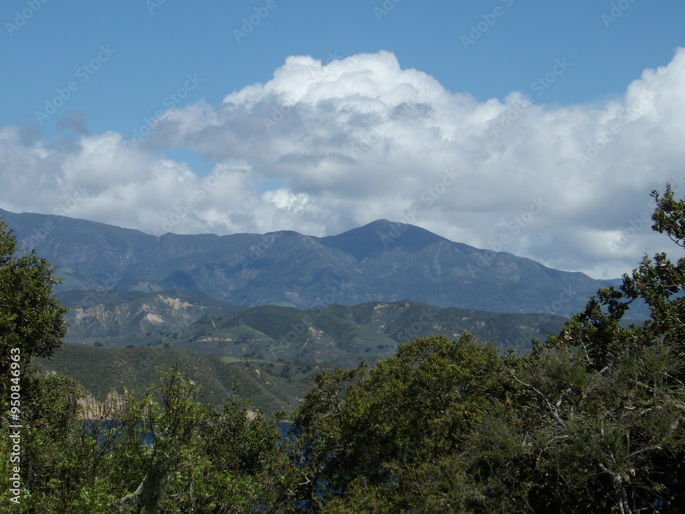 Californian greenery and skyline with clouds Californian greenery and skyline with clouds