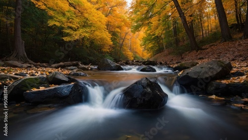 Title: Autumn Whisper: A Twilight Reverie by the River