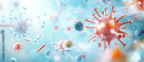 A detailed visual of the immune system's response to exposure to a harmful germ, highlighting the surge in contaminants and the potential for a pandemic