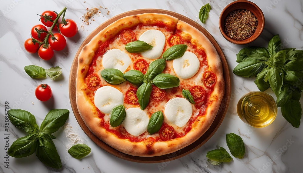 pizza with tomatoes and mozzarella pizza with tomatoes and mozzarella