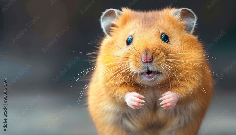 scared djungarian hamster