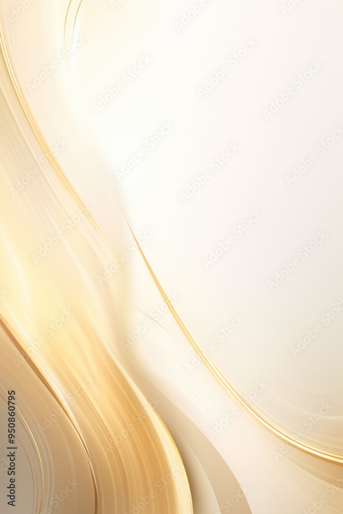Fototapeta premium Abstract gold and white color wavy background