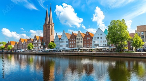 Salzspeicher in the old town of the hanseatic city of LÃ¼beck in Germany 