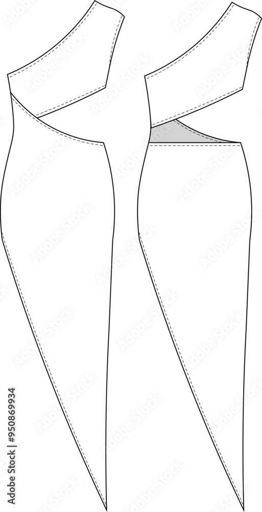 asymmetric neck hem sleeveeless one shoulder low cut cutout long maxi bodycon elastic fit dress template technical drawing flat sketch cad mockup fashion woman design style model
asymmetric neck hem sleeveeless one shoulder low cut cutout long maxi bodycon elastic fit dress template technical drawing flat sketch cad mockup fashion woman design style model