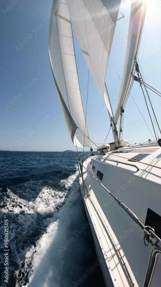 Cinematic aerial shots of a sailing boat in Croatia's Kornati archipelago. Crystal-clear waters, serene bays, and vibrant holiday scenes. Perfect for luxury travel, adventure, and summer vacation. Cinematic aerial shots of a sailing boat in Croatia's Kornati archipelago. Crystal-clear waters, serene bays, and vibrant holiday scenes. Perfect for luxury travel, adventure, and summer vacation.