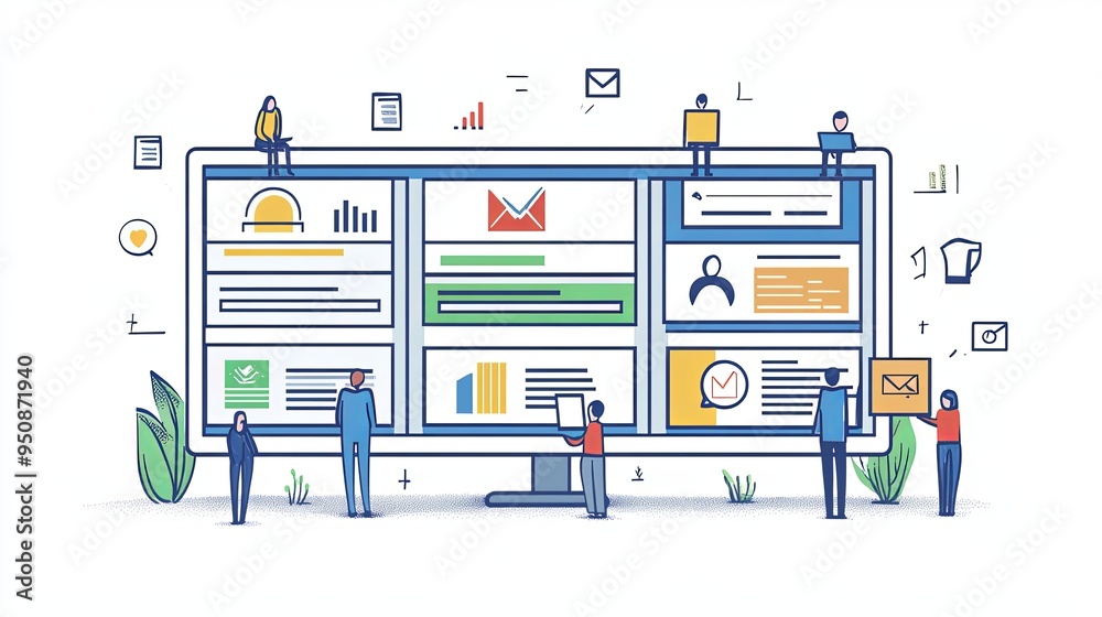 Obraz premium Strategic PPC Advertising Canvas: Minimalist Artwork for Clear Messaging, Optimized Ad Space, and Effective Marketing Solutions