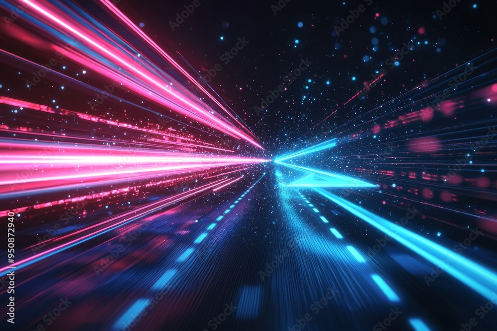 Abstract motion speed glowing effect background created with Generative AI Abstract motion speed glowing effect background created with Generative AI