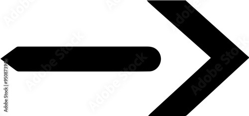 흰색 배경에 검정색 화살표가 있는 단순한 방향 아이콘