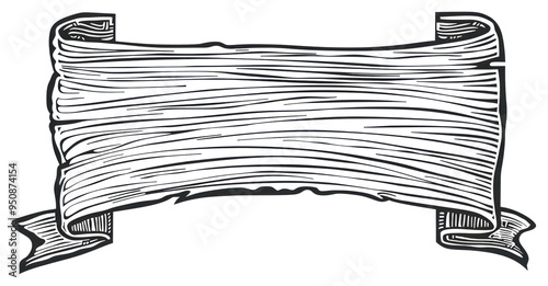 Wallpaper Mural PNG Vintage scroll banner illustration Torontodigital.ca