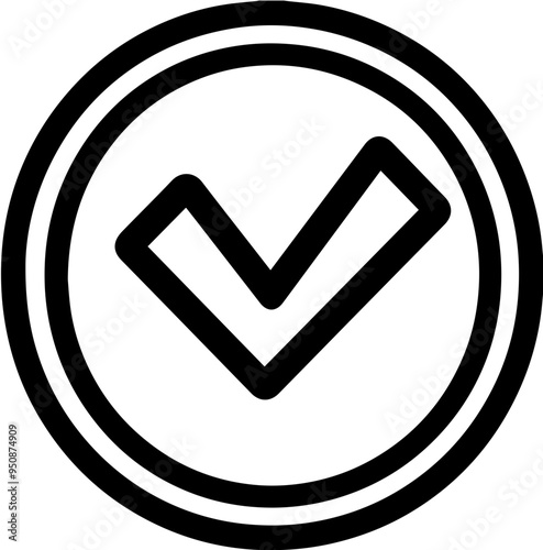 체크 표시가 포함된 원형 아이콘 디자인