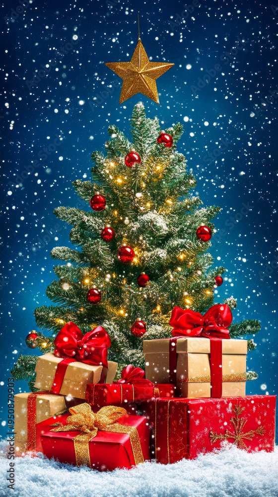 Festive Christmas tree Festive Christmas tree