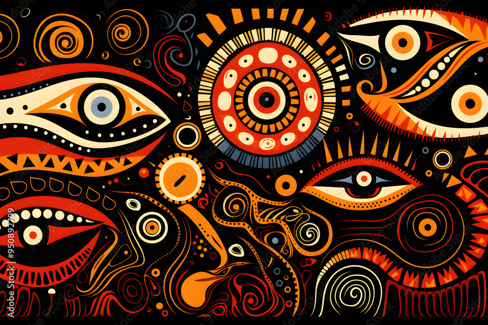 illustrated aboriginal art style illustrated aboriginal art style