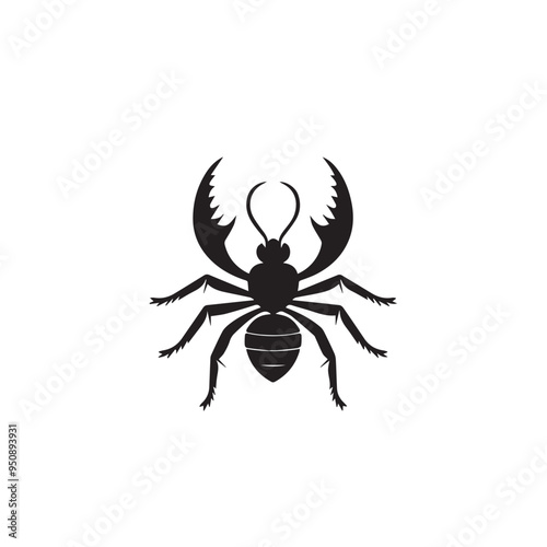 Ant in cartoon, doodle style . Image for t-shirt, web, mobile apps and ui. Isolated 2d vector illustration in logo, icon, sketch style, Eps 10, black and white. AI Generative