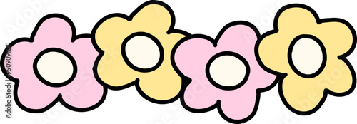 Pastel retro flower clown