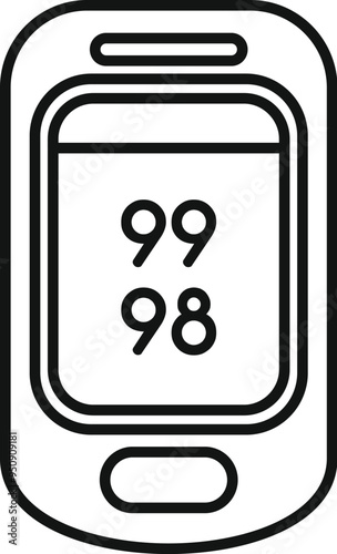 Simple design of a car key with a digital display showing the battery percentage