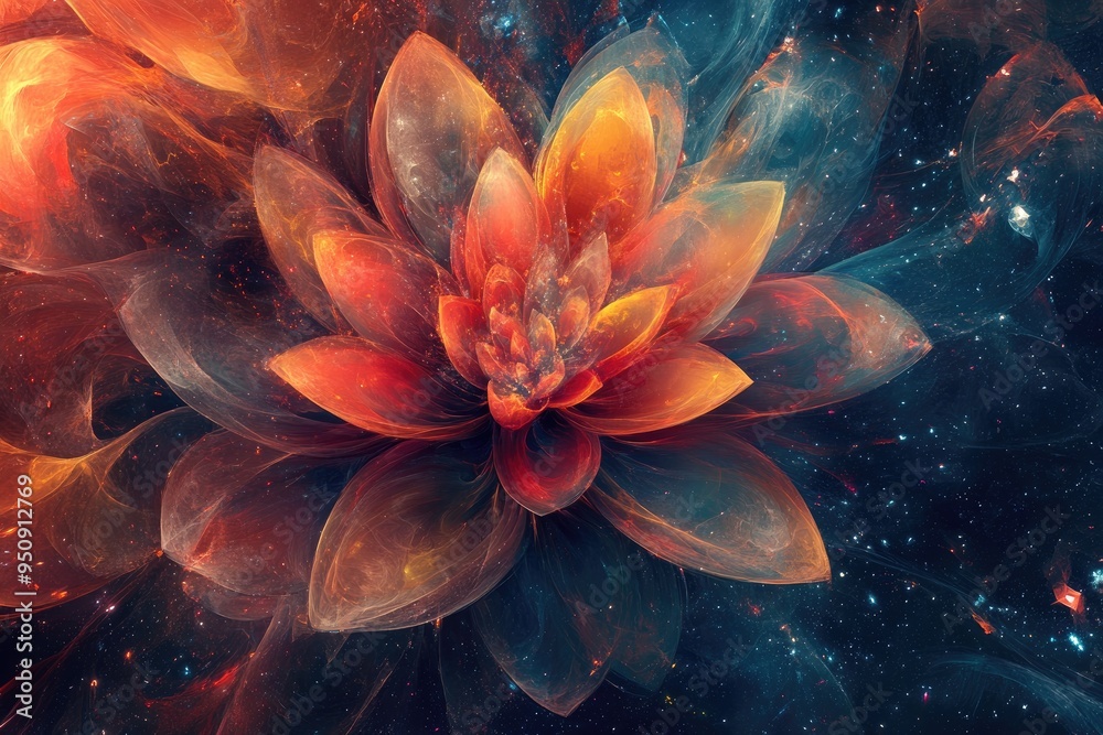 Cosmic Bloom: A Fractal Flower Emerging From the Stars Cosmic Bloom: A Fractal Flower Emerging From the Stars