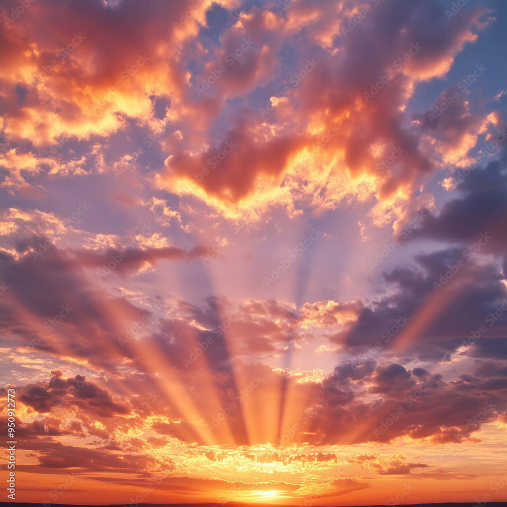 Twilight Beauty: Sunset Hues of Orange and Pink Clouds Twilight Beauty: Sunset Hues of Orange and Pink Clouds