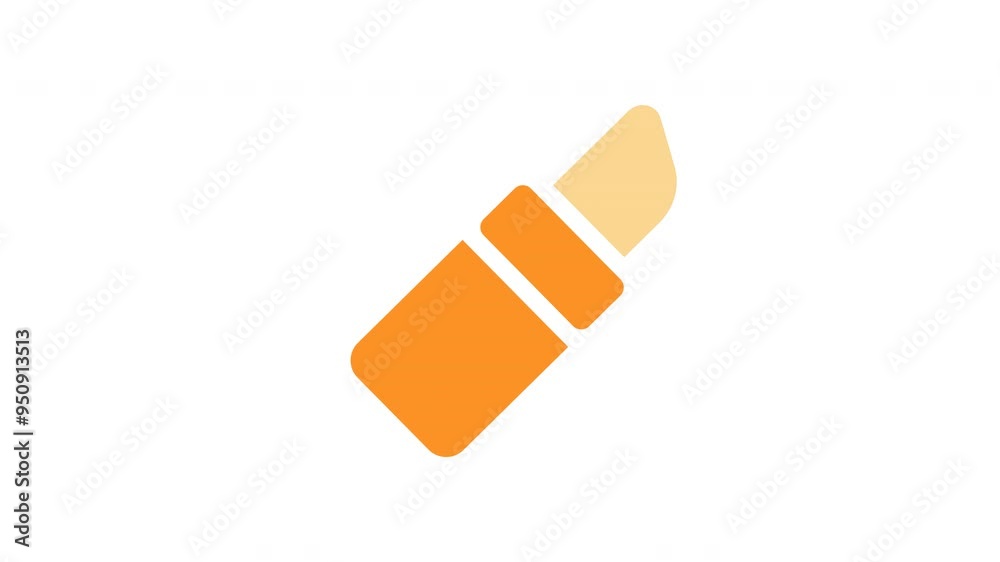 Orange and beige lipstick icon perfect for beauty industry branding, makeup tutorials, cosmetics packaging design, and beauty product advertisements. Orange and beige lipstick icon perfect for beauty industry branding, makeup tutorials, cosmetics packaging design, and beauty product advertisements.