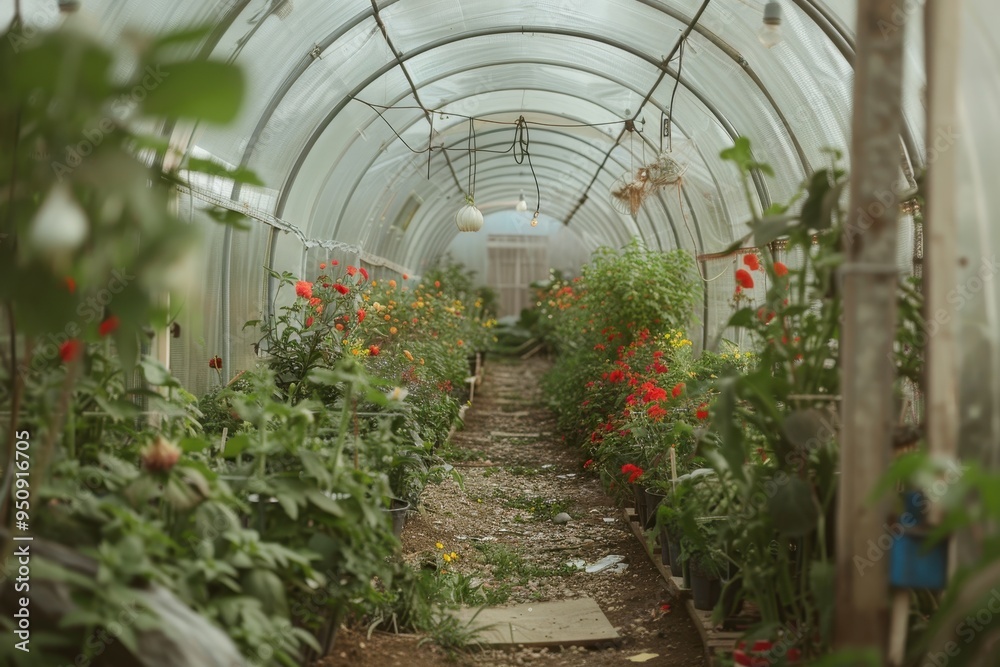 A controlled climate tunnel for plant growth A controlled climate tunnel for plant growth