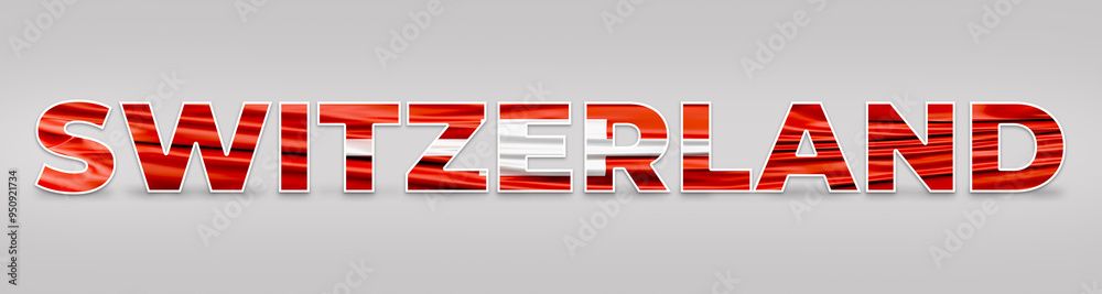 Switzerland Text Effect. Fill with Switzerland Flag. Isolated On White Background. Flag, Text, Effect, Vector, Isolated, Background Switzerland Text Effect. Fill with Switzerland Flag. Isolated On White Background. Flag, Text, Effect, Vector, Isolated, Background
