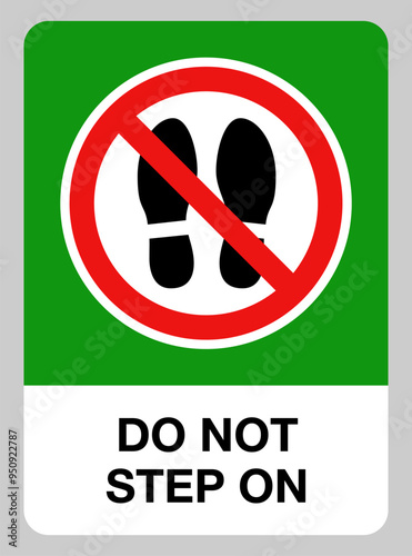 Do Not Step On Public Sign Vector