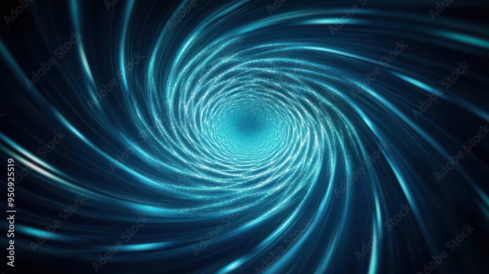 Dynamic swirl of blue light creating a mesmerizing vortex effect, ideal ...
