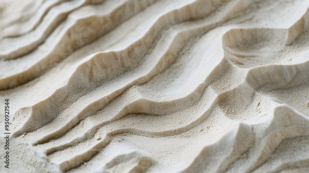 A close-up of wind-sculpted sand patterns, showcasing the delicate and intricate designs created by nature A close-up of wind-sculpted sand patterns, showcasing the delicate and intricate designs created by nature