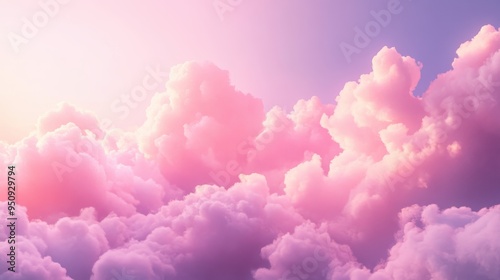 Dreamy Pastel Clouds Floating in the Sky