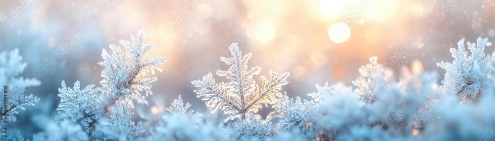 Frosted glass window with snowflakes clinging to the surface, offering a glimpse of the winter world outside, Serene, Cool Tones, Detailed Frosted glass window with snowflakes clinging to the surface, offering a glimpse of the winter world outside, Serene, Cool Tones, Detailed