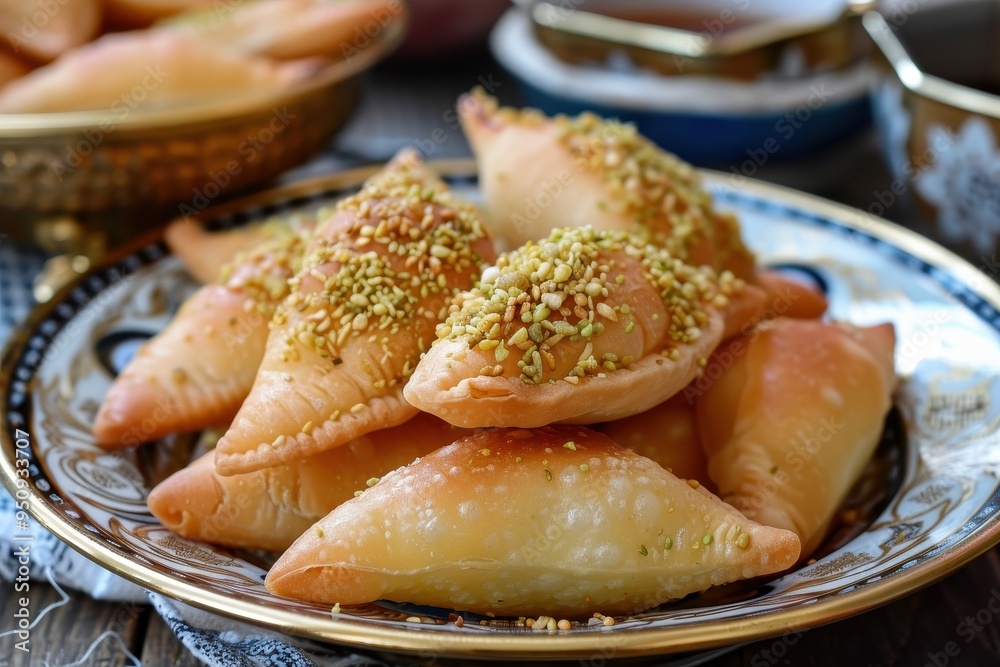 Arabic Ramadan sweets fried Qatayef Arabic Ramadan sweets fried Qatayef