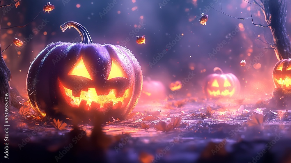Fototapeta premium happy halloween background