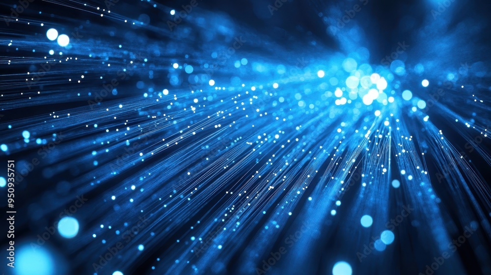 Captivating Fiber Optic Lights in Vibrant Blue Captivating Fiber Optic Lights in Vibrant Blue