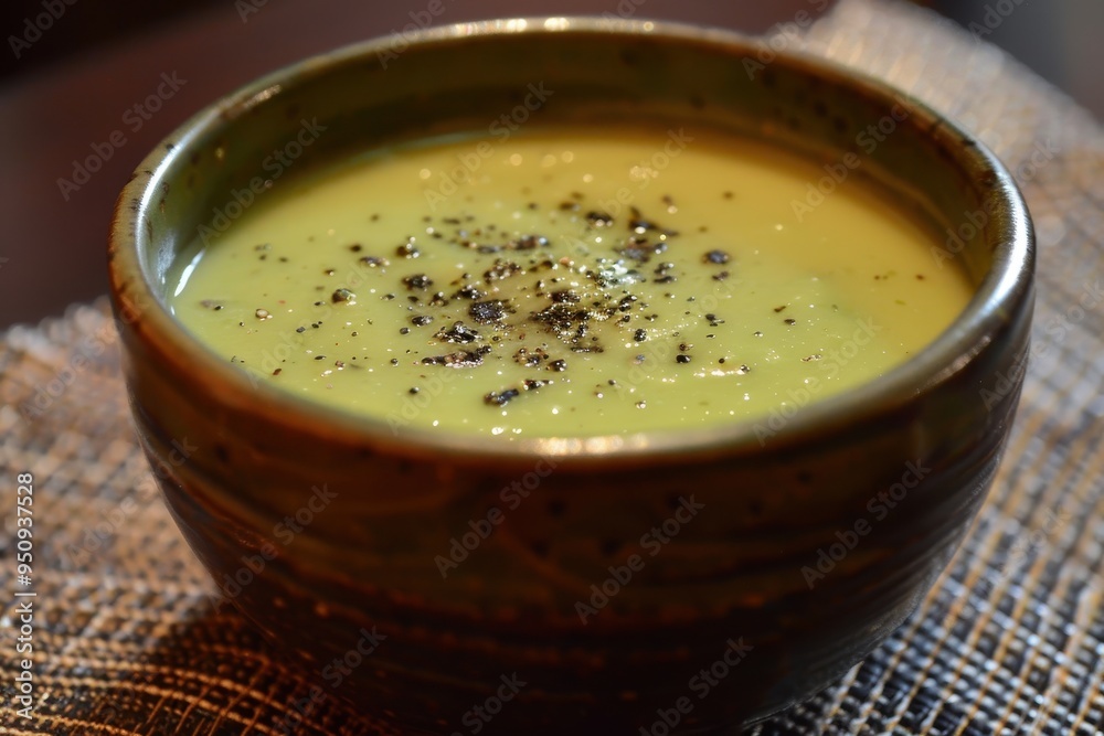 Asparagus soup in a bowl Asparagus soup in a bowl