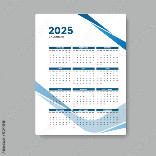 calendar 2025 template design