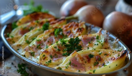 Baked endives with white sauce