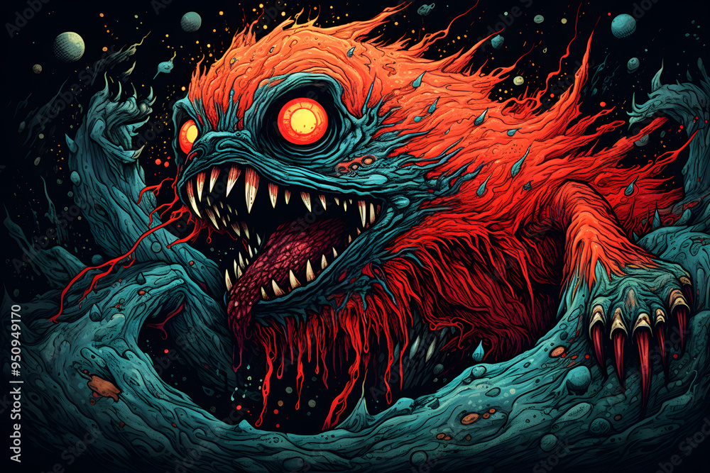 illustration of a monster colorful monster illustration illustration of a monster colorful monster illustration
