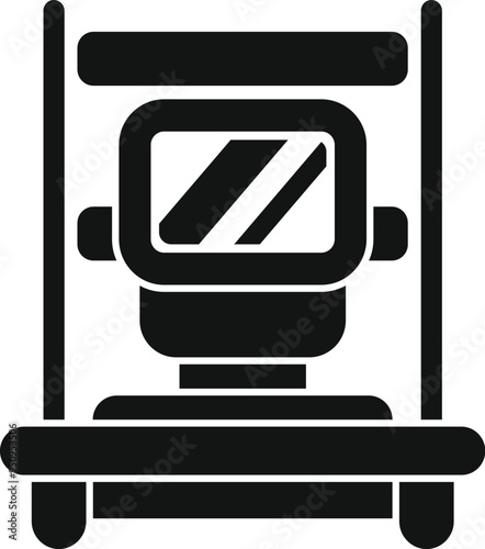 This vector icon represents a solarium tanning bed, perfect for projects related to beauty, skincare, and tanning salons