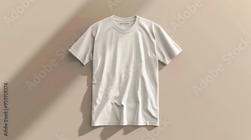 Wallpaper Mural plain white t-shirt on a neutral background, ideal for DTF print mockups. Subtle shadows accentuate the fabric's texture, making it perfect for showcasing custom designs Torontodigital.ca