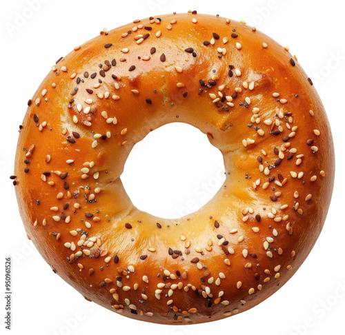 PNG Freshly baked sesame seed bagel