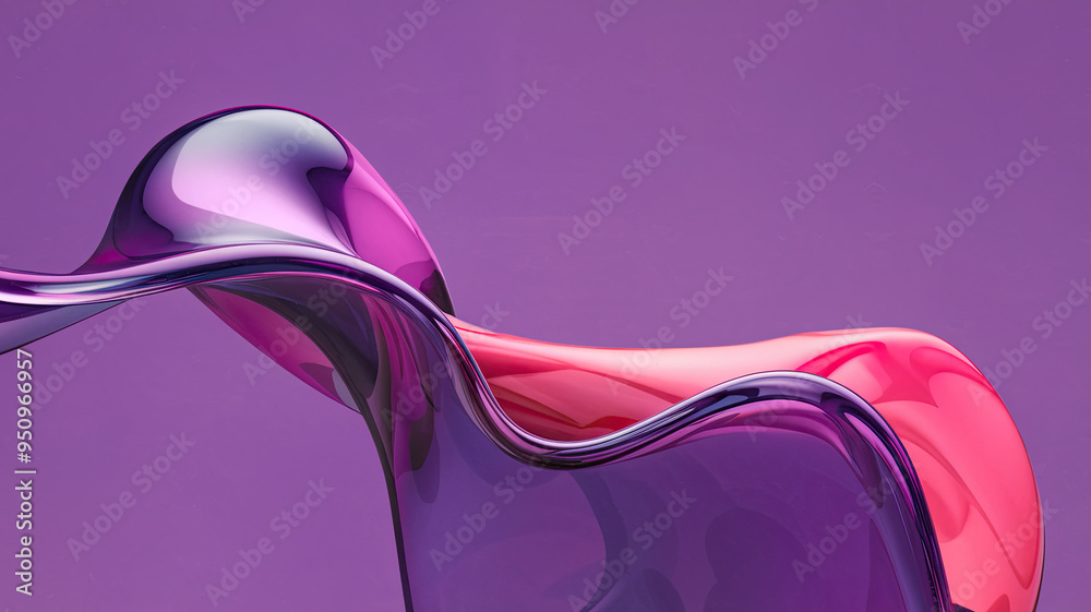 Fluid abstract vibrant gradient of colors with dynamic wavy shape ...