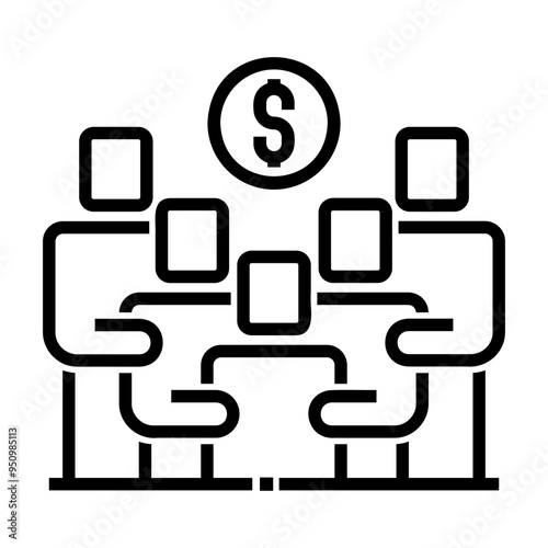 social family gathering Line Icon