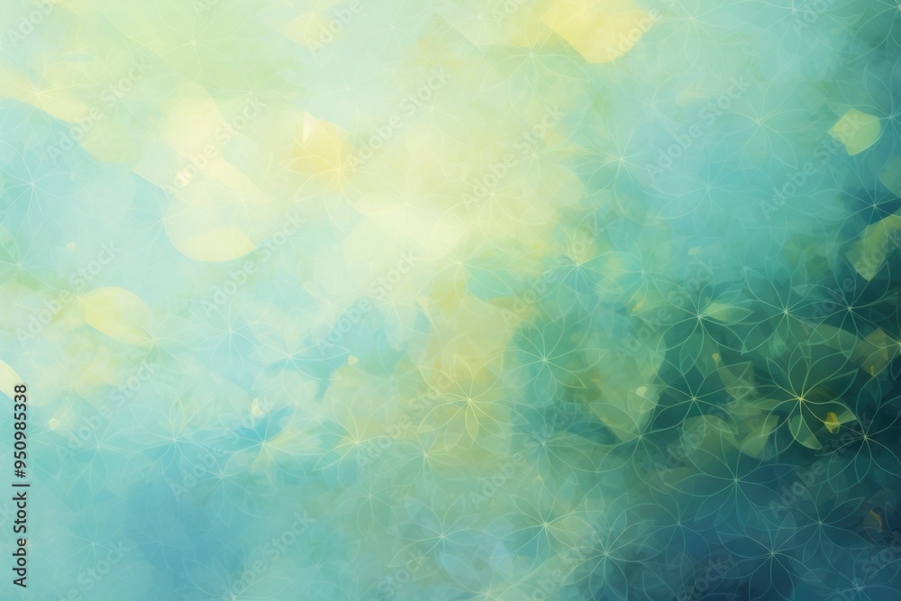 Obraz premium Abstract flower pattern light green background